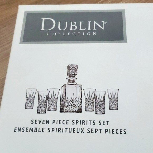 Shannon by Godinger Dublin Collection 7-Piece Crystal Spirits Set - Picture 3 of 6